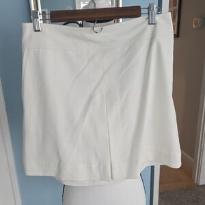 Valette White Mini Skirt Lined Zippered 10